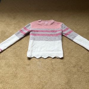 Epic Threads Pink White and Grey Sweater